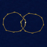 Expand Elegant Gold Plated Beads Thin Link Chain Anklets - KSupreme