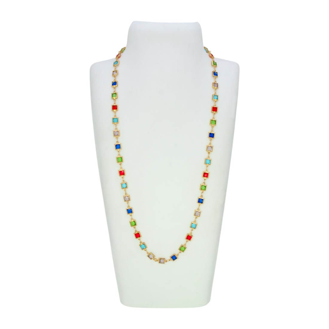 Fashionable Light - weight Multi - colour Stone Chain - KSupreme