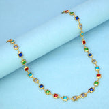 Fashionable Light - weight Multi - colour Stone Chain - KSupreme