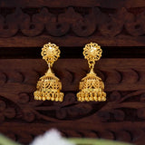 Gold-Plated Ornate Filigree Jhumka Earrings