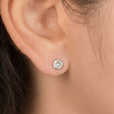 Gold Plated Classic CZ Second Stud Earrings - K Supreme
