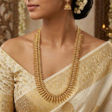 Gold Plated Designer Long Chain With White Stone - K Supreme