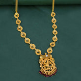 Gold Plated Floral Classic Pendant Long Chain - K Supreme