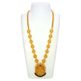Gold Plated Floral Classic Pendant Long Chain - K Supreme