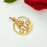 Gold-Plated Flower Design Pendant