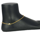 Gold Plated Simple Plain Design Anklets For Girls