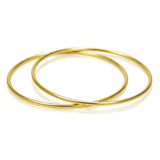Gold Plated Simple Thin Daily Wear Plain Bangles - K Supreme