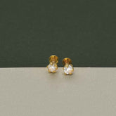 Gold Plated Stone Kids stud Second Stud Nose stud - KSupreme