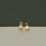 Gold Plated Stone Kids stud Second Stud Nose stud - KSupreme