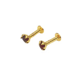 Gold Plated Stone Kids stud Second Stud Nose stud - KSupreme