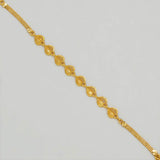 Gold - Plated Triple Box Chain Heart Bracelet - K Supreme