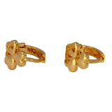 Gold Plated Triple Heart Hoop Earrings for Girls - K Supreme