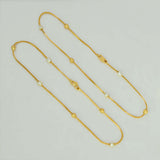 Gold Plated Two - Tone Beads TV Chain Anklets - K Supreme