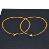 Delicate Gold Plated Urvasi Chain Anklets
