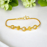 Gorgeous Heart Design Synthetic Stones Ladies Bracelet - KSupreme