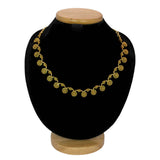 Graceful Gold Plated Round Semi-Precious Stone Necklace