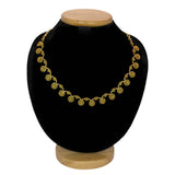 Graceful Gold Plated Round Semi-Precious Stone Necklace
