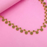 Graceful Gold Plated Round Semi-Precious Stone Necklace