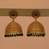 Grand Antique Matte Big Filigree Jhumka Earrings - KSupreme