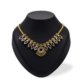 Indian Traditional Nagapadam Necklace - 6 Stones - Blue- K Supreme