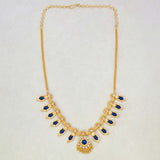 Indian Traditional Nagapadam Necklace - 6 Stones - Blue- K Supreme