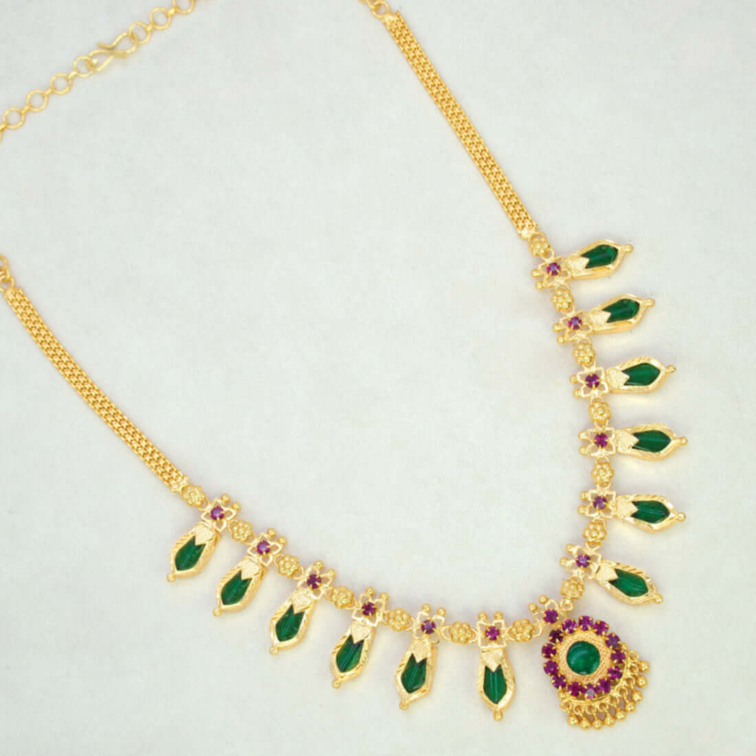 Indian Traditional Nagapadam Necklace - 6 Stones - K Supreme