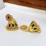 Kerala Bridal Nagapadam Jhumka Earrings with Stones - K Supreme