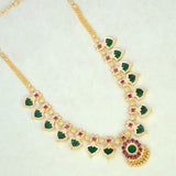 Kerala Gold Plated Palakka Necklace - 7 Stones - K Supreme