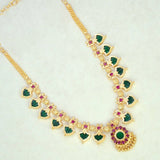 Kerala Gold Plated Palakka Necklace - 7 Stones - K Supreme