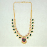 Kerala Gold Plated Palakka Necklace - 7 Stones - K Supreme