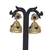 Kerala Traditional Palakka Stone Jhumka Earrings