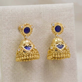 Kerala Traditional Palakka Stone Jhumka Earrings