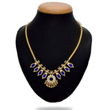 Kerala Traditional Simple Nagapadam Necklace - 4 Stones - K Supreme