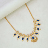 Kerala Traditional Simple Nagapadam Necklace - 4 Stones - K Supreme