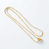 Gold Plated Nice Kilukkam Box Chain - 18" showcasing a minimalist design, perfect for layering or solo wear.