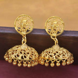 Gold Plated Umbrella Jhumka Earrings