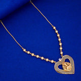 Lakshmi Heart Dollar in Golden Designer Beads Chain