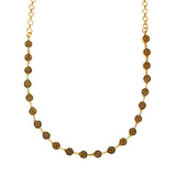 Marvelous Gold Plated Round Stone Necklace - KSupreme