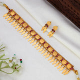 Matte Lakshmi Kasu Elakkathali Choker Necklace Set