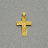 Micro Gold Plated Designer Cross Pendant - K Supreme