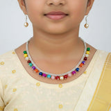 Multi - colour Pearl Beads Kids Necklace Set - K Supreme
