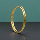 Squared Gold Plated Plain Bangles for Girls