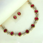 Premium Fashion Floral CZ Stone Necklace Set - K Supreme