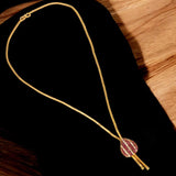 Simple Gold Plated CZ Stone Gopi Pendant Chain - KSupreme