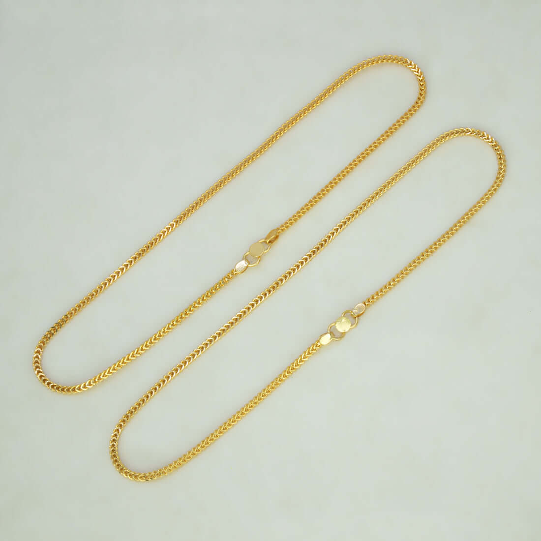 Sleek Gold Plated V - Chain Anklets - K Supreme