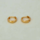 Small Gold Plated Plain Huggie Hoop Earrings - K Supreme