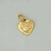 Small Gold Plated Swan Design Heart Pendant - K Supreme