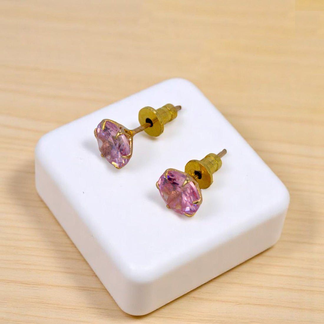 Small Round Stones Fashion Ear Studs - K Supreme