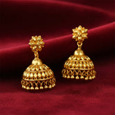 South Indian Designer Gold Plated-Jhumka Earrings