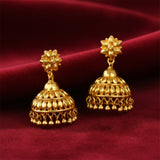 South Indian Designer Gold Plated-Jhumka Earrings